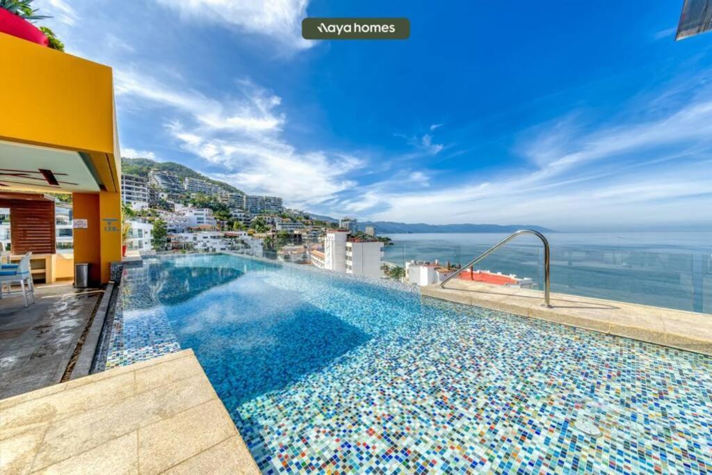 Apartamento Chic W/rooftop Pool - Ocean View - King Bed Puerto Vallarta
